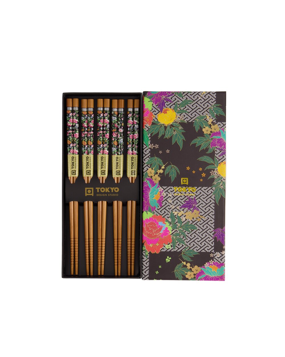 Spisepinde gavesæt, Cubes Black/White - 5 par